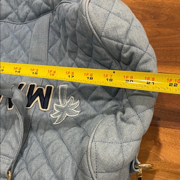 Stoney Clover Blue Quilted Tote Bag with 'MAHALO' Embroidery - Picture 12 of 15